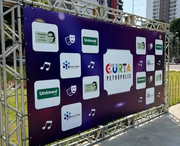 Backdrop com painel de led produzido pela Mix